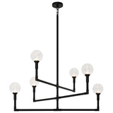 Candlestix Chandelier Black Clear Glass By Matteo