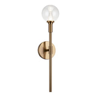 Candlestix Wall Sconce Aged Gold Brass Clear