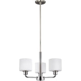 Canfield Chandelier — 19.63 Inch, Brushed Nickel