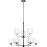 Canfield Chandelier — 31.38 Inch, Brushed Nickel