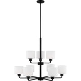 Canfield Chandelier — 31.38 Inch, Midnight Black