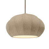 Oval Fluted Ceramic Pendant