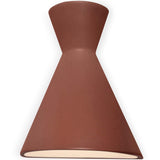 Canyon Clay Ceramic Retro LED Wall Sconce-Closed Top by Justice Design
