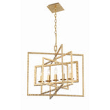 Capri Horizontal Cage Chandelier 24'' Antique Gold