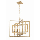 Capri Horizontal Cage Chandelier 24'' Antique Gold