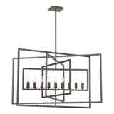 Capri Horizontal Cage Chandelier 39'' Raw Steel
