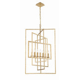 Capri Vertical Cage Chandelier 24'' Antique Gold