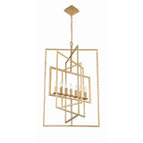 Capri Vertical Cage Chandelier 24'' Antique Gold