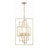Capri Vertical Cage Chandelier 24'' Antique Gold