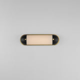 Capsule LED CCT Vanity Light Small Black Natural Aged Brass By Maxim Lighting With Light
