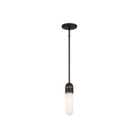 Capsule LED Pendant 3.25'' Matte Black + Textured Gold