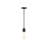 Capsule LED Pendant 3.25'' Matte Black + Textured Gold