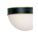 Capsule Outdoor Flush Mount 12'' Matte Black + Textured Gold