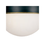 Capsule Outdoor Flush Mount 12'' Matte Black + Textured Gold