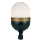 Capsule Outdoor Post Light 12.25'' Matte Black + Textured Gold