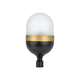 Capsule Outdoor Post Light 12.25'' Matte Black + Textured Gold