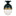 Capsule Outdoor Semi Flush Mount 8'' Matte Black + Textured Gold