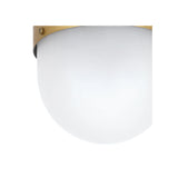 Capsule Outdoor Semi Flush Mount 8'' Matte Black + Textured Gold