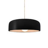 Carbon Matte Black Beige Twisted Cord Ceramic Small Spire Pendant by Justice Design