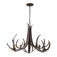 Caribou 5-Light Chandelier, shown in Dark Smoke, by Hubbardton Forge