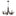 Caribou 5-Light Chandelier, shown in Dark Smoke, by Hubbardton Forge