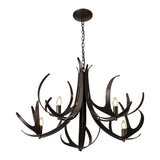 Caribou 5-Light Chandelier, shown in Dark Smoke, by Hubbardton Forge