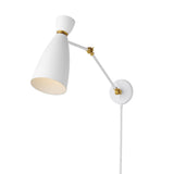 Carillon Articulating Wall Sconce White Satin Brass By Maxim Lighting