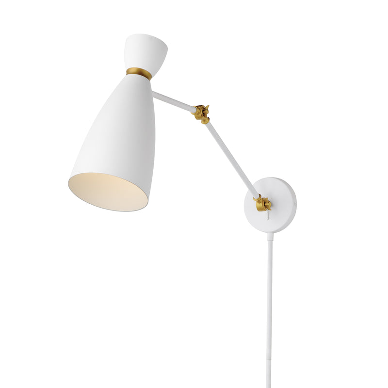 Carillon Articulating Wall Sconce White Satin Brass By Maxim Lighting