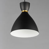 Carillon Mini Pendant Black / Satin Brass by Maxim Lighting