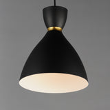 Carillon Mini Pendant Black / Satin Brass by Maxim Lighting