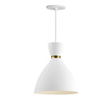 Carillon Mini Pendant White/Satin Brass by Maxim Lighting