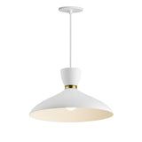 Carillon Pendant White/Satin Brass by Maxim Lighting