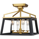 Carlow Flushmount — 12", Midnight Black