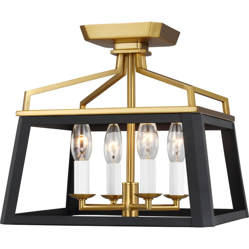 Carlow Flushmount — 12", Midnight Black