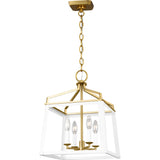 Carlow Lantern Chandelier — 13 1/2", Matte White