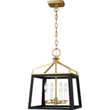 Carlow Lantern Chandelier — 13 1/2", Midnight Black