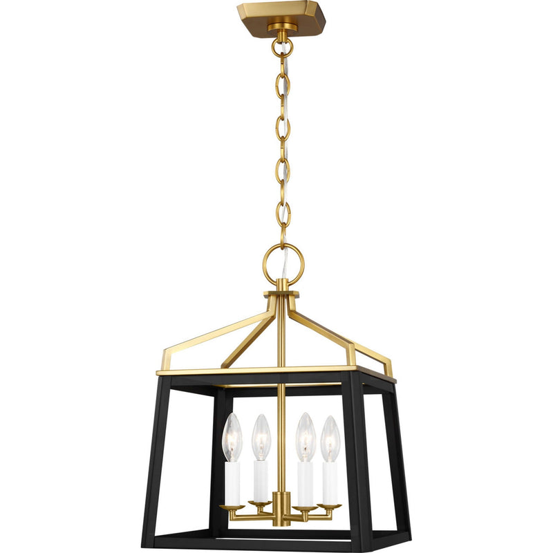 Carlow Lantern Chandelier — 13 1/2", Midnight Black