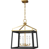 Carlow Lantern Chandelier — 18", Midnight Black