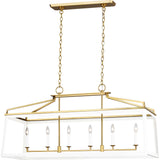 Carlow Linear Lantern Chandelier — 48 1/8", Matte White