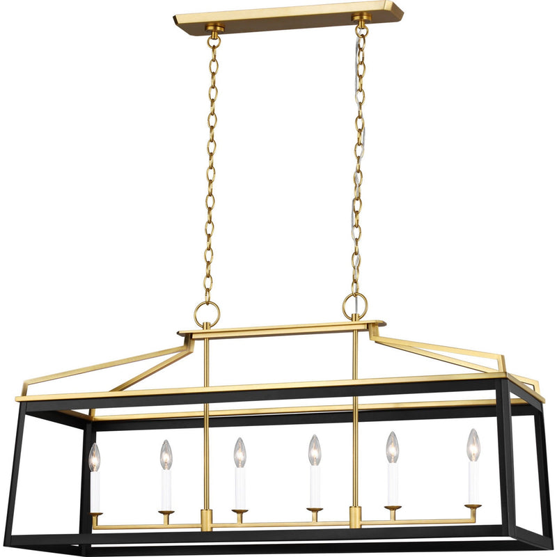 Carlow Linear Lantern Chandelier — 48 1/8", Midnight Black