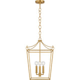 Carlyle Lantern Flushmount — 21 1/4", Burnished Brass