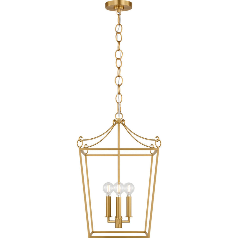 Carlyle Lantern Flushmount — 21 1/4", Burnished Brass