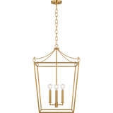 Carlyle Lantern Flushmount — 27 1/4", Burnished Brass