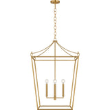 Carlyle Lantern Flushmount — 37", Burnished Brass