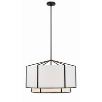 Carlyn 2-Tier Chandelier 28'' Black