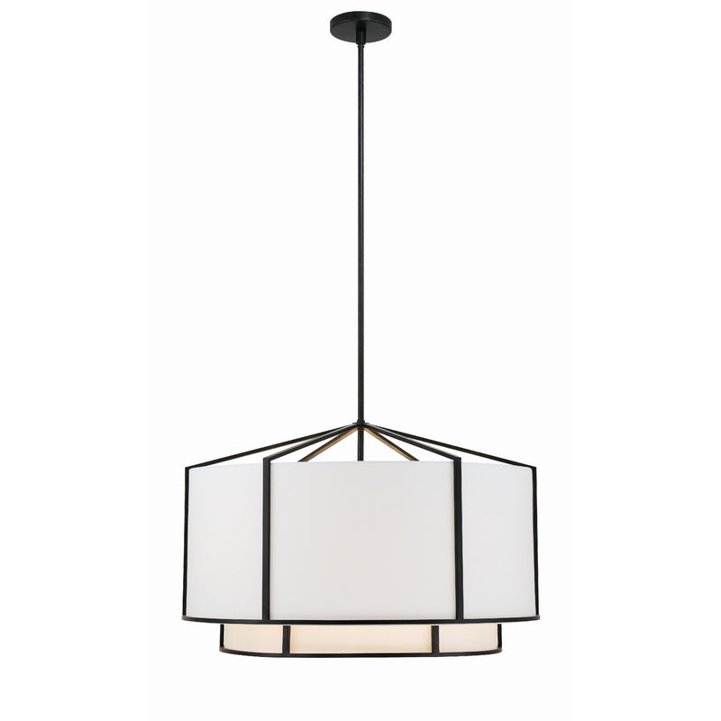Carlyn 2-Tier Chandelier 28'' Black