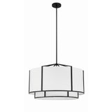 Carlyn 2-Tier Chandelier 28'' Black