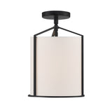 Carlyn Semi-Flush Mount 10'' Black