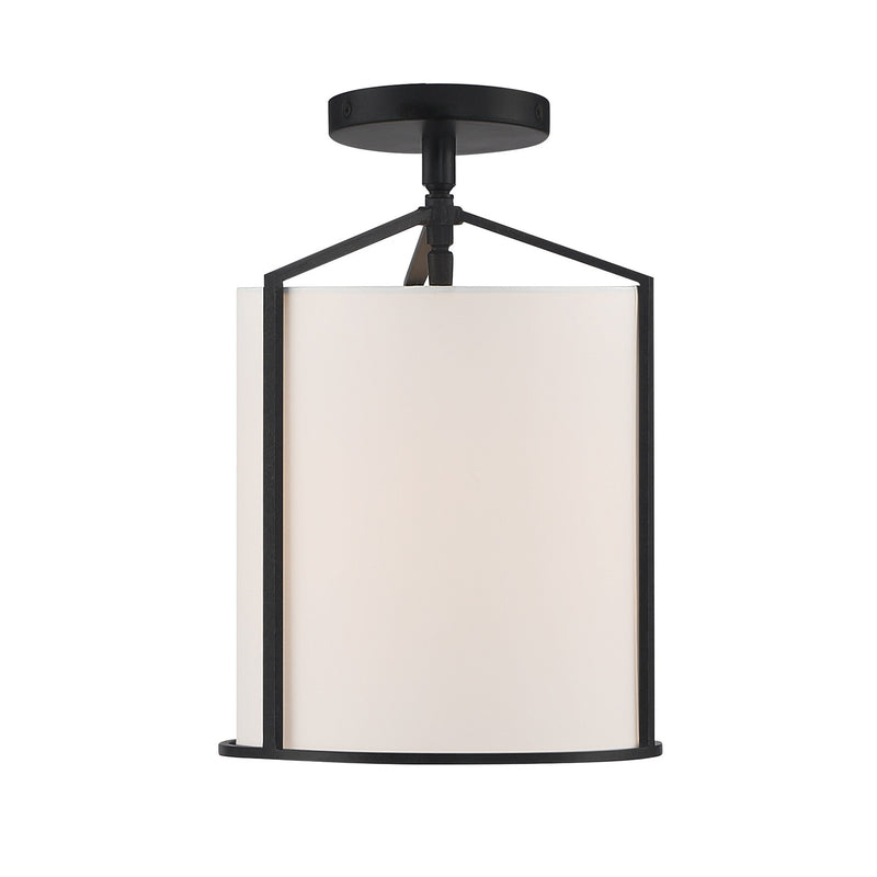 Carlyn Semi-Flush Mount 10'' Black