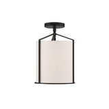Carlyn Semi-Flush Mount 10'' Black